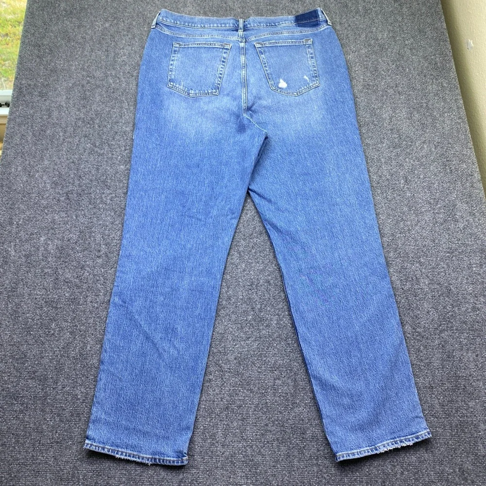 Abercrombie & Fitch The 90s Straight Ultra High Rise Asymmetric Zip Jeans 35 NEW
